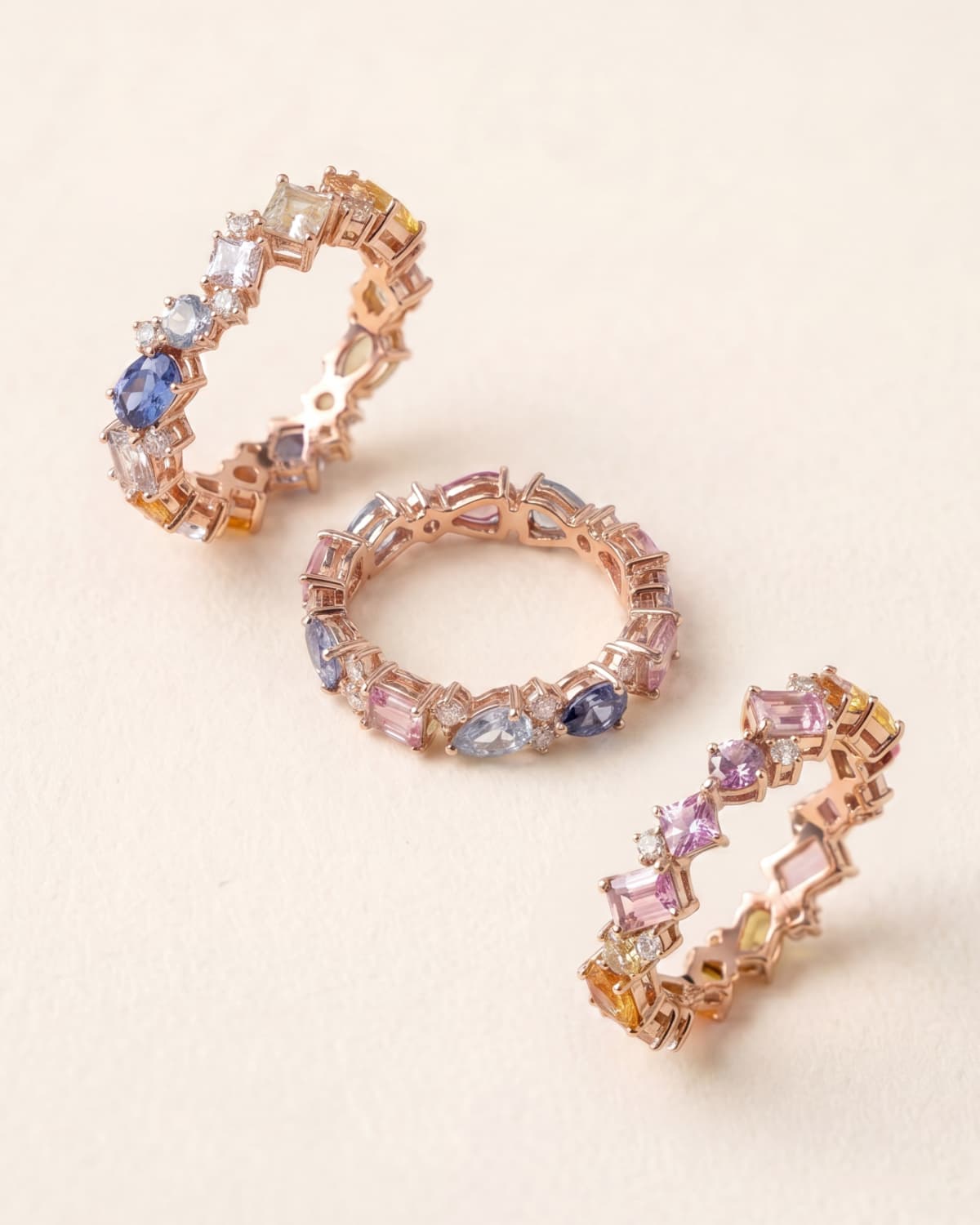Eternity Bazi mixed cut ring